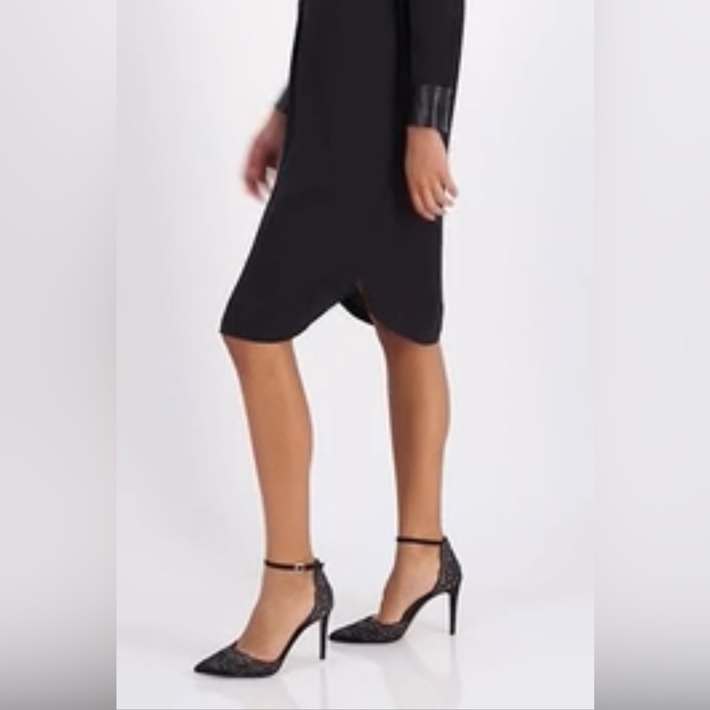 INC International Concepts Black Lace Stiletto Heels.